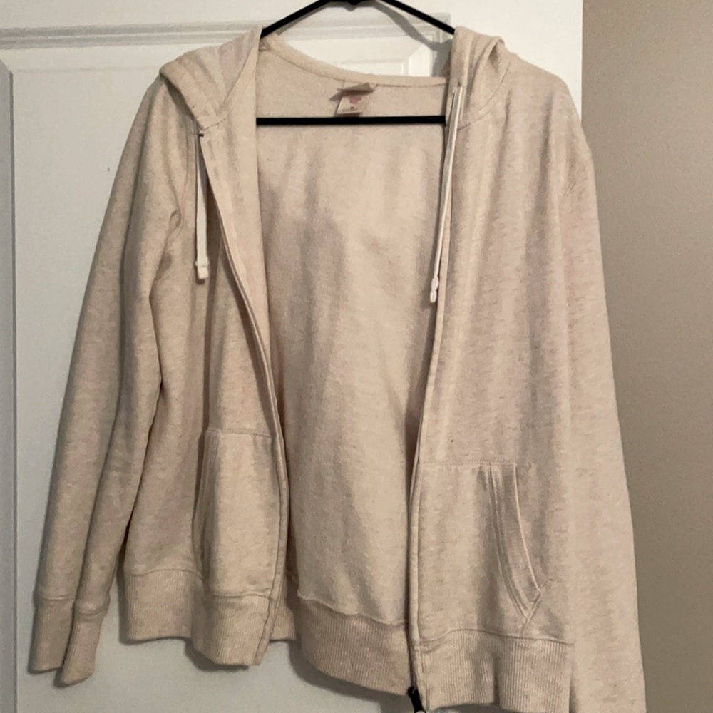Cream/tan zip jacket